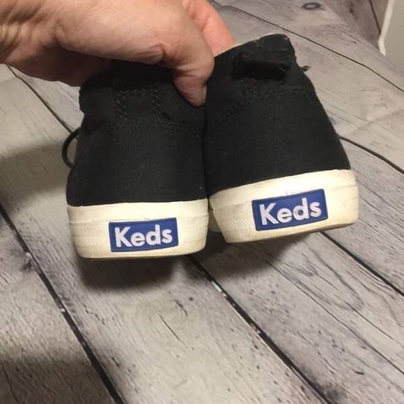 Keds mid tops black lace up sneakers Sz 6.5 - Picture 5 of 8